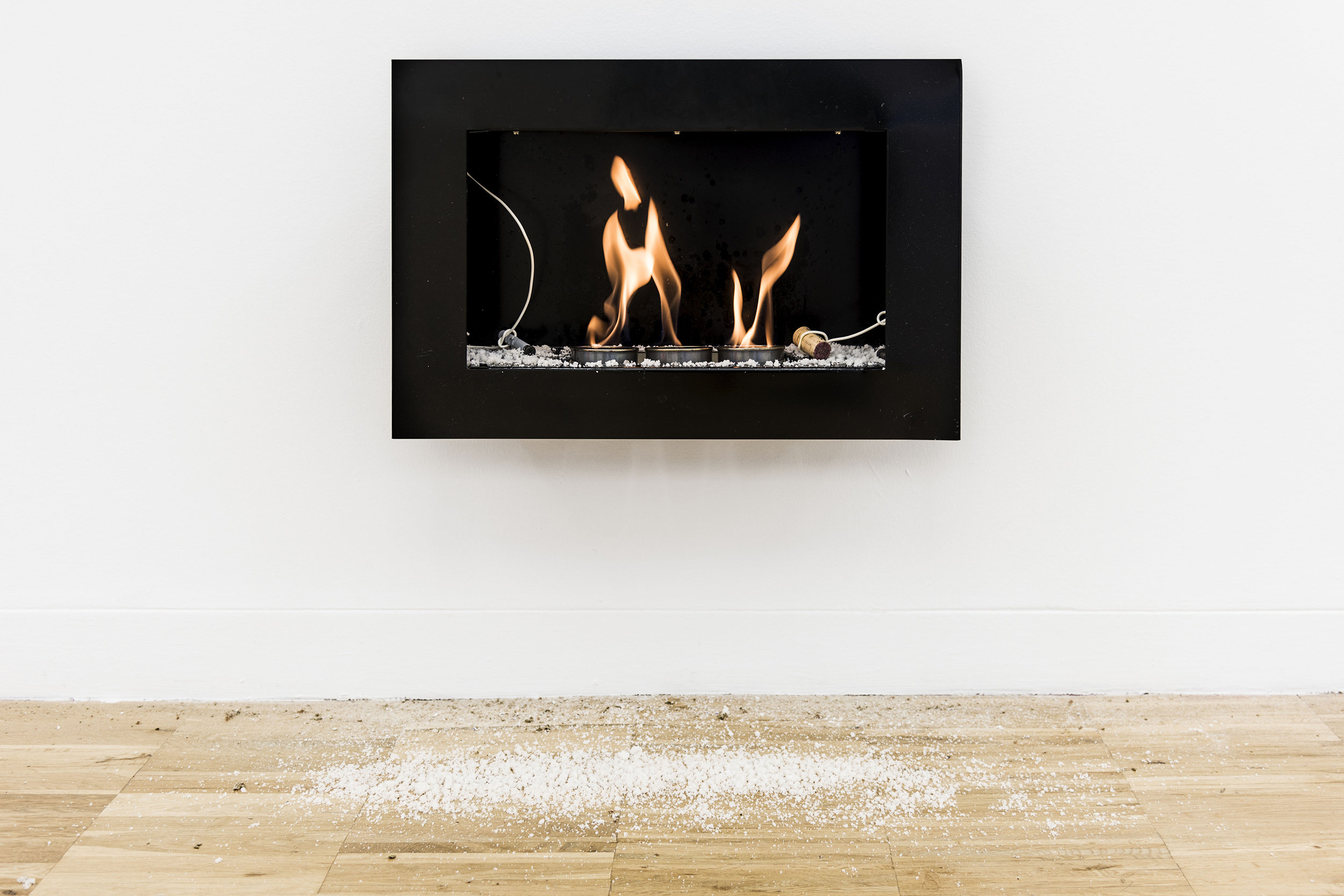Fireplace No.1, (Bad Weather for Mechanical Habits, Good Weather for Drunks), 2016 Bioethanol fireplace, bioethanol, Fireproof ABS filament for 3D printing, cor