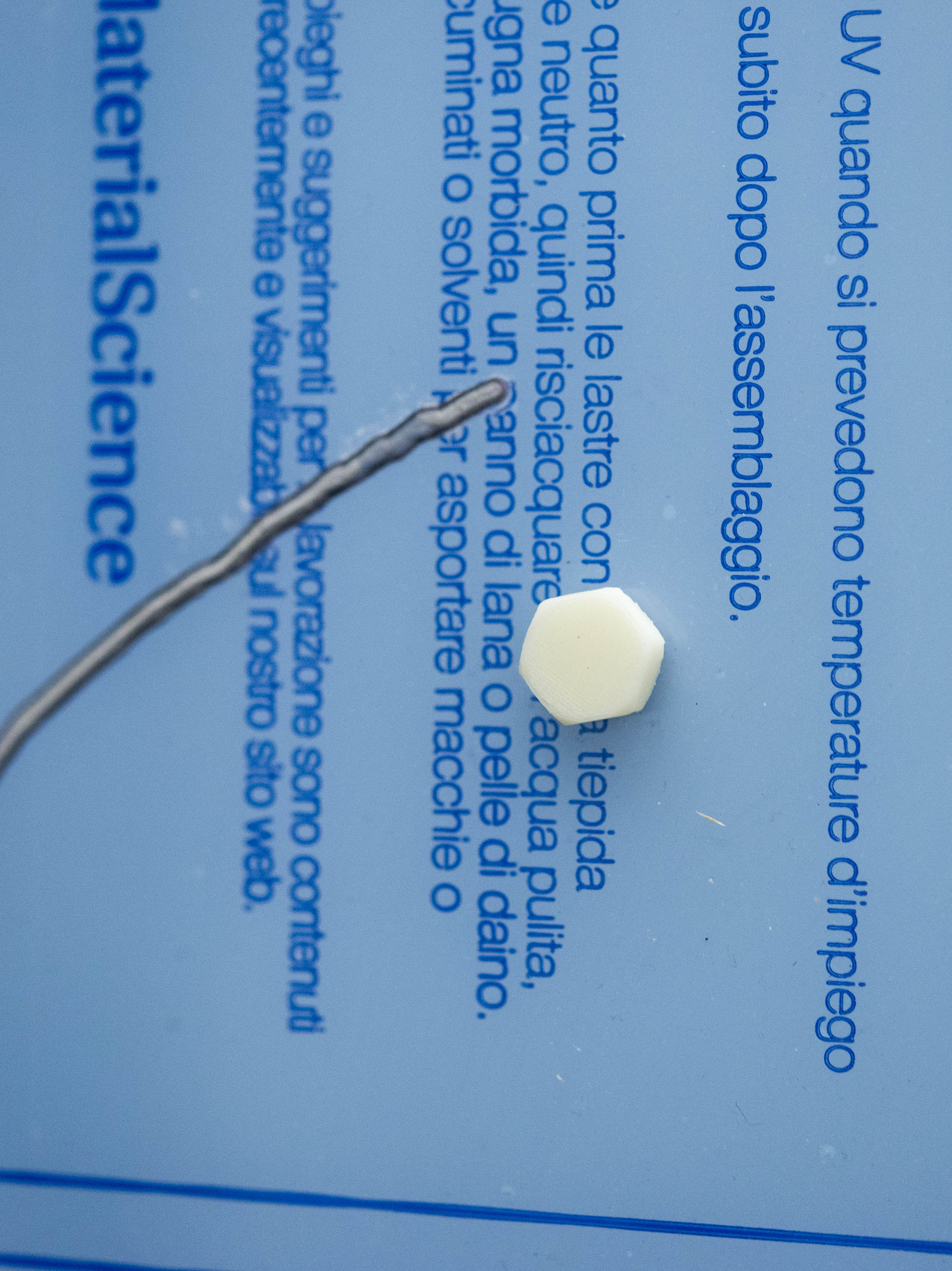 Handy Rule No. 2, 2016 Two polyester panels, industrial screws, 3D-printed screws (ABS), commercial aspirin, domestically synthesised aspirin and wall dust 180 